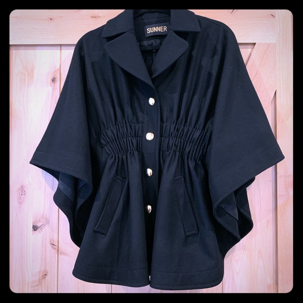 Black wool pea coat